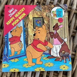 Winnie the Pooh Happy, Healthy Pooh Book Golden Books Walt Disney  1977